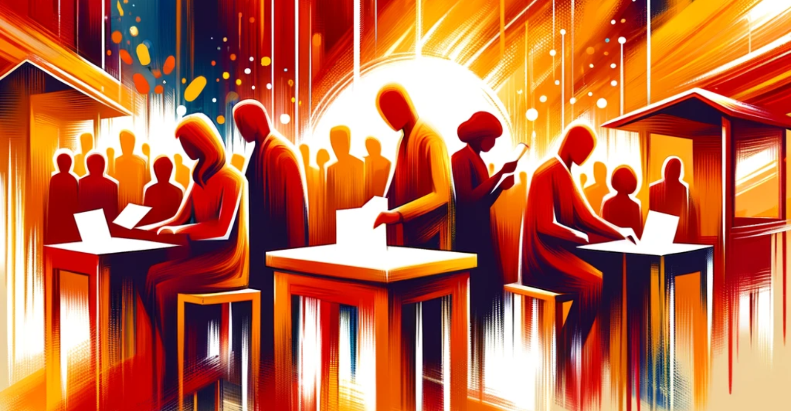 Ilustraci&oacute;n alusiva a un proceso electoral. Abstracto