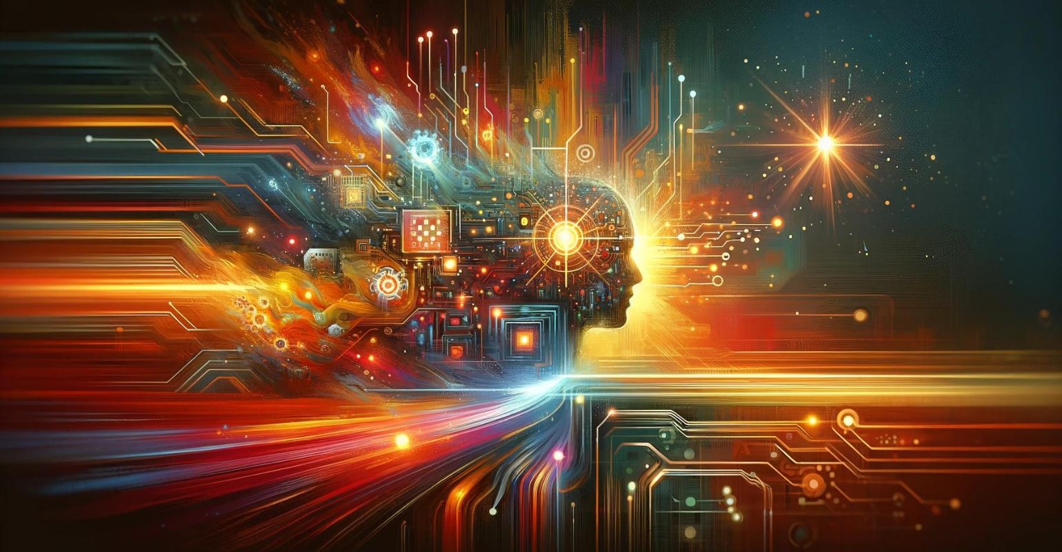 Ilustraci&oacute;n abstracta de inteligencia artificial