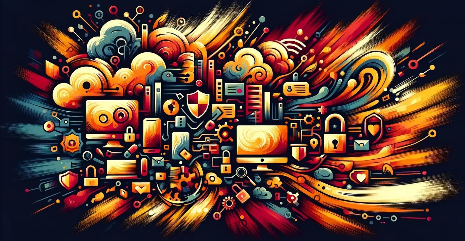 Ilustracion abstracta de dall.e, para representar la seguridad de la información