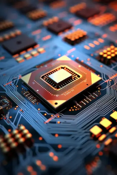 Revolución tecnológica: el poder transformador de las gpus en la inteligencia artificial 2 Imagen macro de un chip de computadora