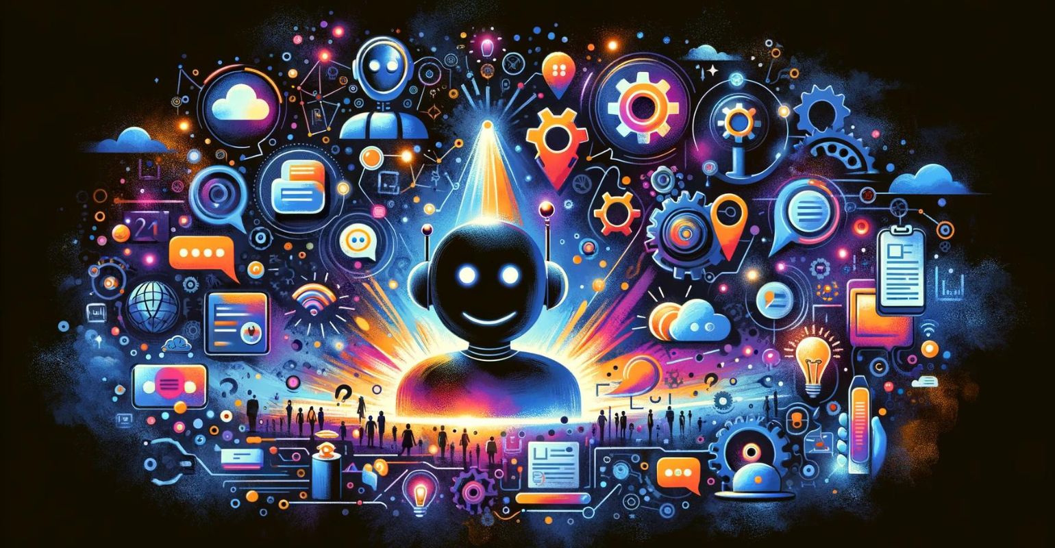 imagen generada por DALLe que representa el potencial transformador de la IA en el campo de la atenci&oacute;n al cliente