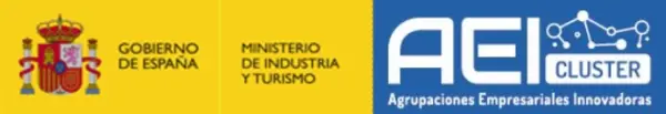logos de las Convocatorias de Ayudas a las Agrupaciones Empresariales Innovadoras 2025 (AEI) promovida por el Ministerio de Industria y Turismo del Gobierno de España.